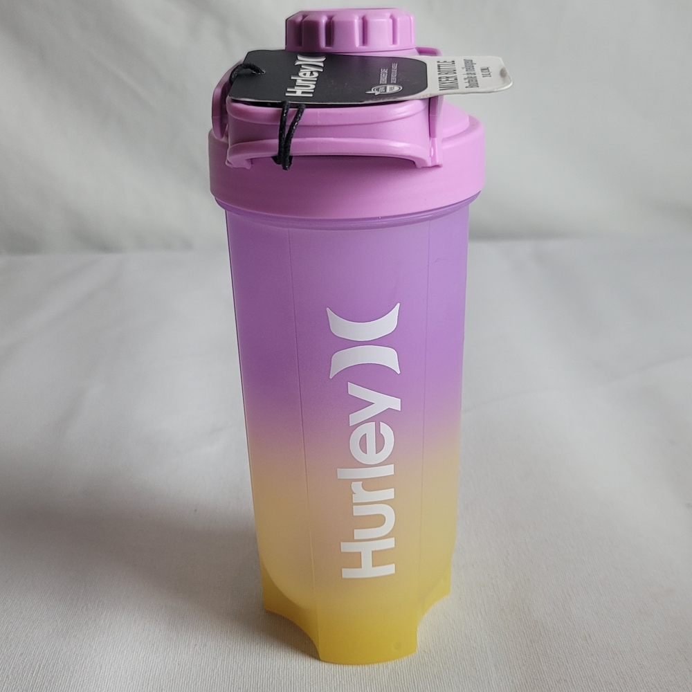 Plastic Hurley 28 oz. Shaker Mixer Water Drinking Bottle Yellow And Purple